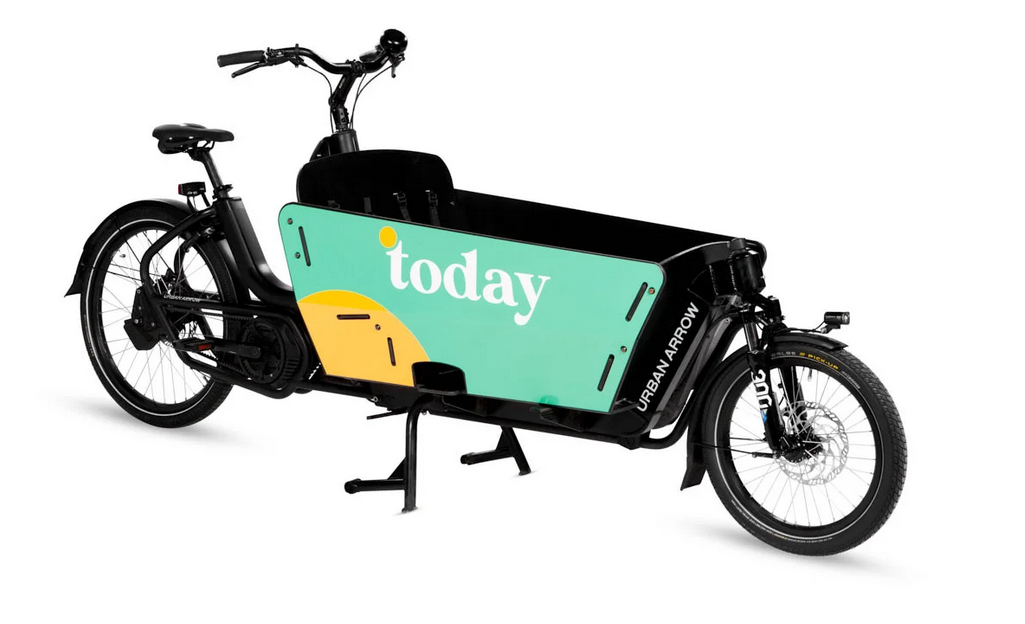 Urban Arrow cargo bike configured as a family sharing bike